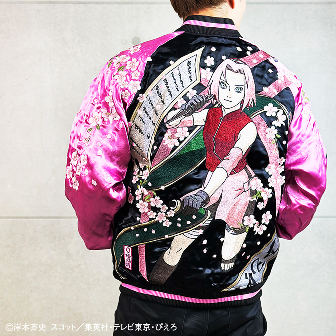 絡繰魂 【サクラ】くの一スカジャン 241081