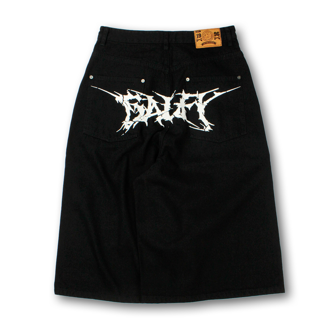 GOSTAR DE FUGA牛革cowレザー クロップド カーゴハーフパンツ 黒 GOSTAR DE FUGA牛革cowレザー クロップド カーゴハーフパンツ 黒
