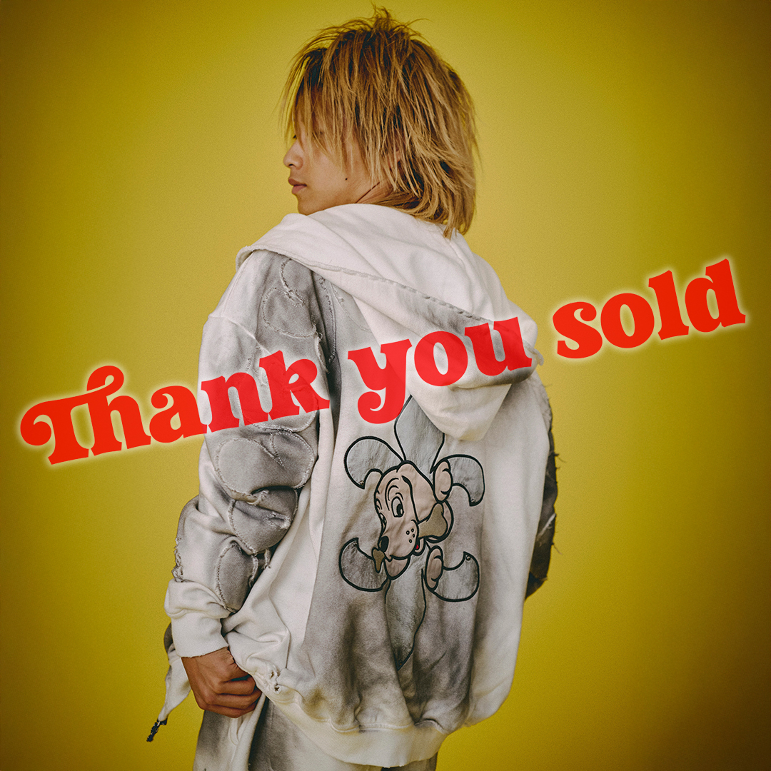 ぼろぼろロゴ百合の紋パーカー 153080