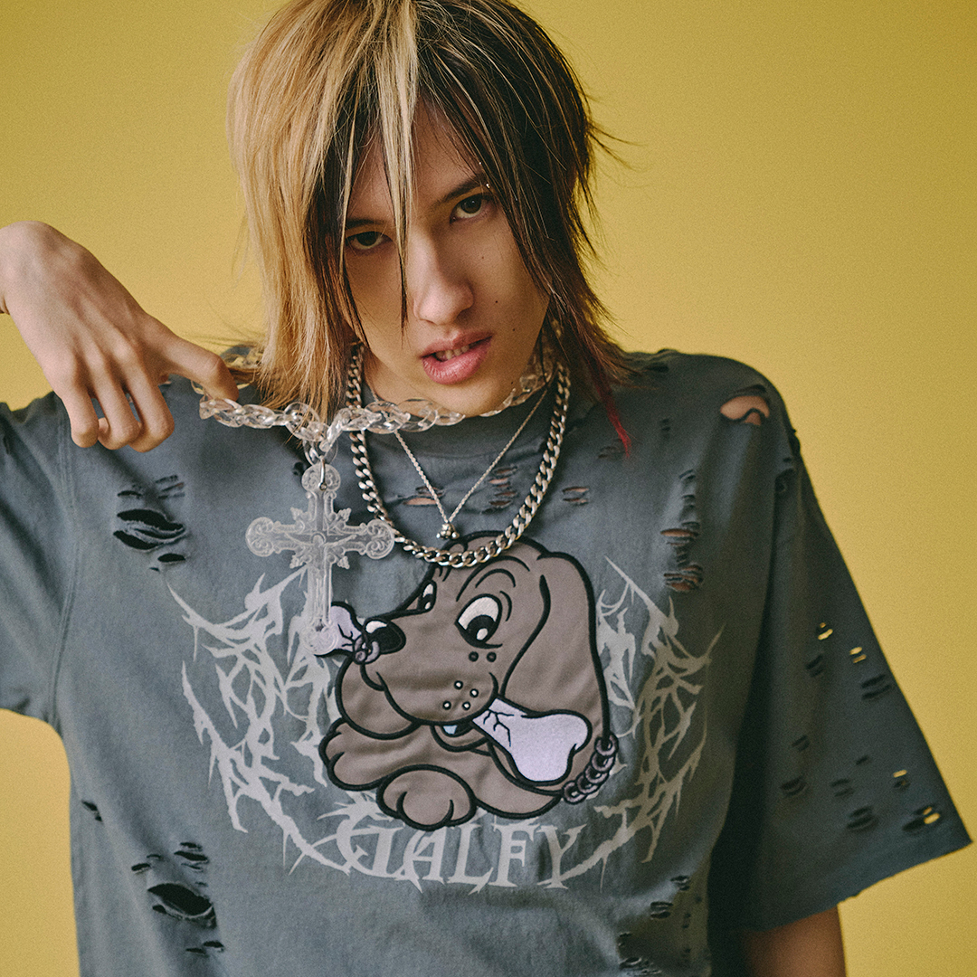 病みに溶かされし大ダメージTシャツ 162082
