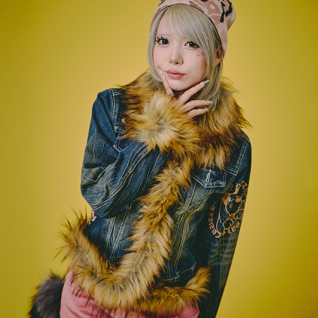 [予約品]【11月末頃までにお届け予定】ぎゃるちゃんファーデニムJKT 153054